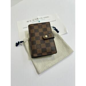 Authentic Vintage Louis Vuitton Damier Ebene Viennois Wallet N61674 w/ COA